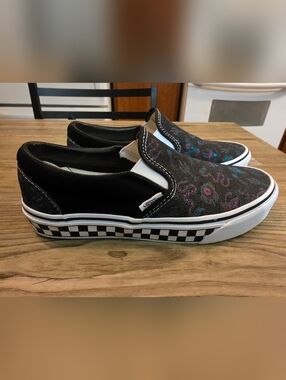 ​✨ NEW & CUSTOM Vans Slip-On | Creepy-Cute Occult Print & Checkered Trim